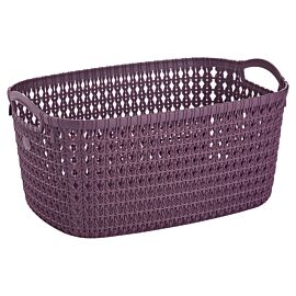 Bulk Plastic Storage Baskets – Purple Knit Organizer 2.6 Gal | 24 pcs