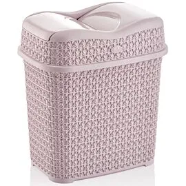 Plastic Trash Can Bulk – 2.6 Gallon Knit Whirlpool Flip Bin