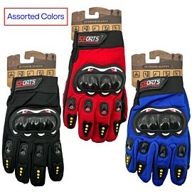 Wholesale Motorcycle Gloves in bulk - Outdoor Gloves in red, blue and black