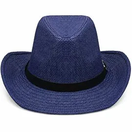 Exotic blue color made with paper straw unisex western cowboy hat at wholesale prices