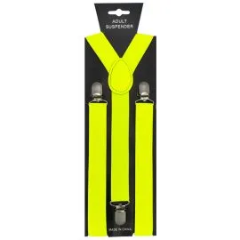 Neon Yellow Color Wholesale Suspenders