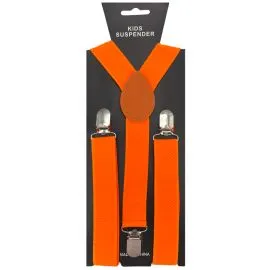 Neon Orange Color Children Wholesale Suspenders
