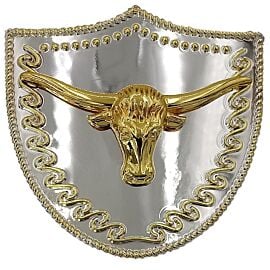 Oversized Bull Shield Belt Buckle
