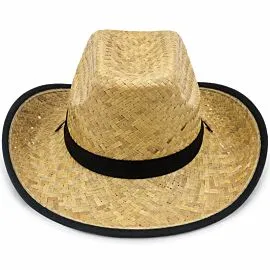 Sombrero de vaquero de hombre ligero de paja tejida