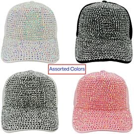 Rhinestone party caps with mixed colors