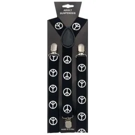 Peace Sign Print Adult Bulk Suspernders