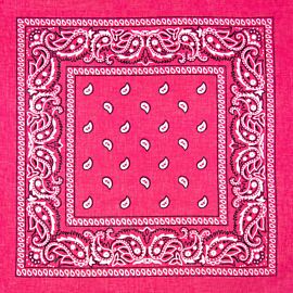 Wholesale Pink Paisley Paisley Print Polyester Bandanas
