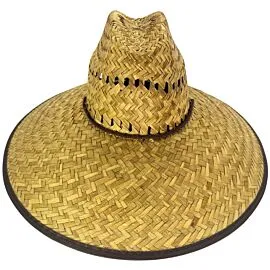 natural straw hats in bulk with brown brim