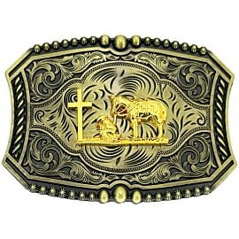 Praying Cowboy Western Belt Buckle
