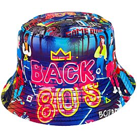 Back to 80s printed Bucket Hats wholesale options at buy4store
