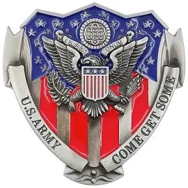 Us Army Belt Buckle - "Come Get Some" Slogan-0