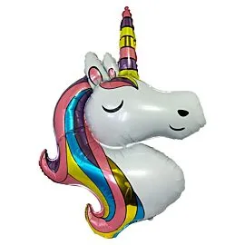 rainbow unicorn foil flying helium balloon