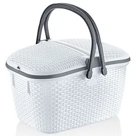 Wholesale Plastic Picnic Baskets with Handle – Outdoor Storage Organizer | 6 pcs