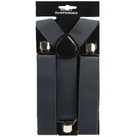 Grey 1.5 Inch Wide Suspenders - Buy in Bulk-2