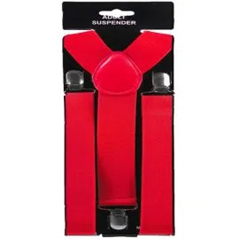 Red 1.5 Inch Wide Suspenders - Buy in Bulk-2