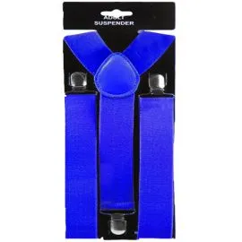 Blue 1.5 Inch Wide Suspenders - Wholesale Prices-2