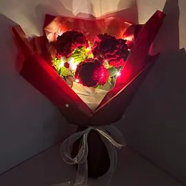 Crochet Carnation Flower Anniversary Bouquets wholesale