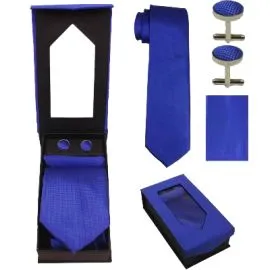 Bright Blue Tie Set Wholesale-2