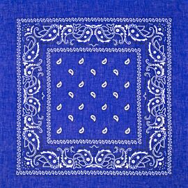 Wholesale Royal Blue Paisley Paisley Print Polyester Bandanas