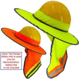bulk safety hats sunshield visors and neck flaps for workers