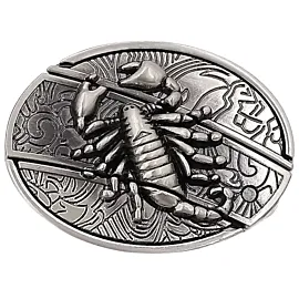 silver scorpion hidden knife belt buckle