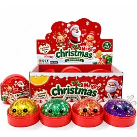 Dozen Wholesale Squishy Glitter Reindeer Domes - Trendy Stress Relief Toys