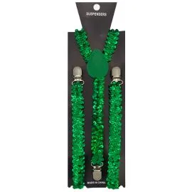 Sequin Green Bulk Suspenders