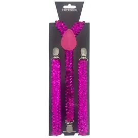 Sequin Pink Adult Wholesale Suspenders