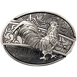 wholesale hidden knife belt buckles with rooster engraved design