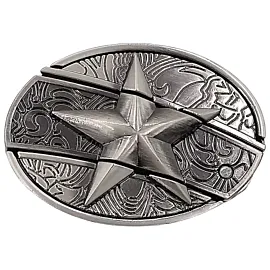 star design hidden knife belt buckle