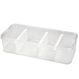 Bulk Clear Bins – Divided Pantry Snack Organizer | 36 pcs