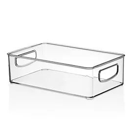 Bulk Clear Refrigerator Bins - Small Organizer with Handle
