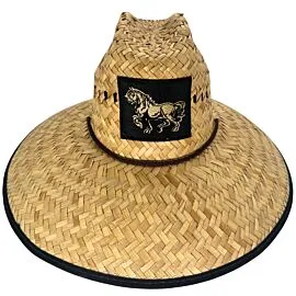 Horse patch sun straw hats in bulk