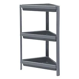 Wholesale 3 Tier Bathroom Corner Shelves – Plastic Triangular Unit Anthracite |