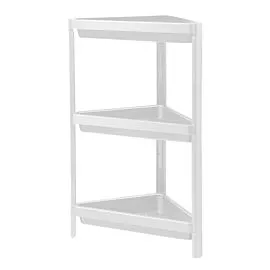 Wholesale 3 Tier Bathroom Corner Shelves – Plastic Triangular Unit White |