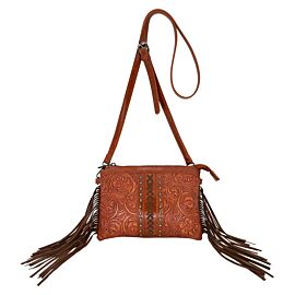 Wholesale Western Leather Shoulder Bags with Engraved floral design