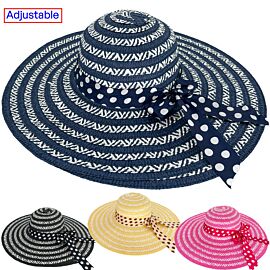 A Colorful range of bow ribbon foldable beach summer hats for women at wholesale prices from buy4store