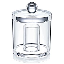 Wholesale Makeup Organizers – Round Cotton Dispenser Jar | 24 pcs