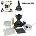 Rainbow Star Pattern on Round Ball Table Lamp DIY Mosaic Lamp Kit