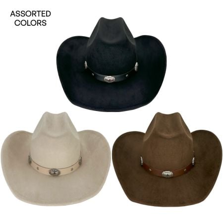 Bulk Felt Cowboy Hats - White Cowboy Felt Hats