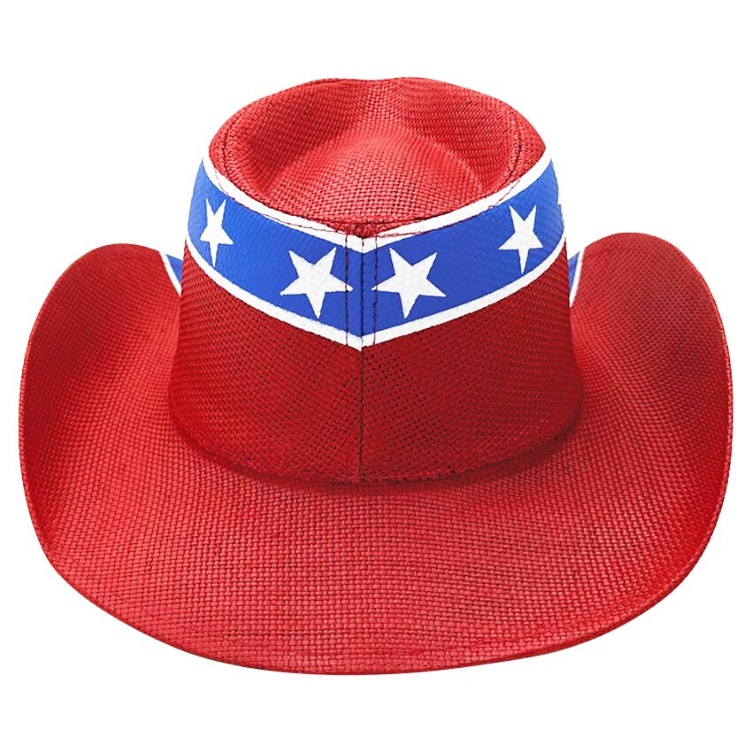Wholesale High Quality Rebel Flag Cowboy Hat