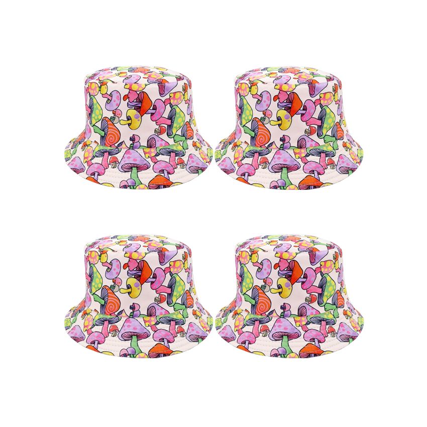 Trendy Bucket Hats Wholesale Mushroom Print