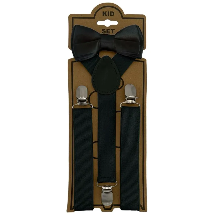 Red Men’s Suspenders And Self-Tie Bow Tie Sets 1inch X Back Spencer J’s