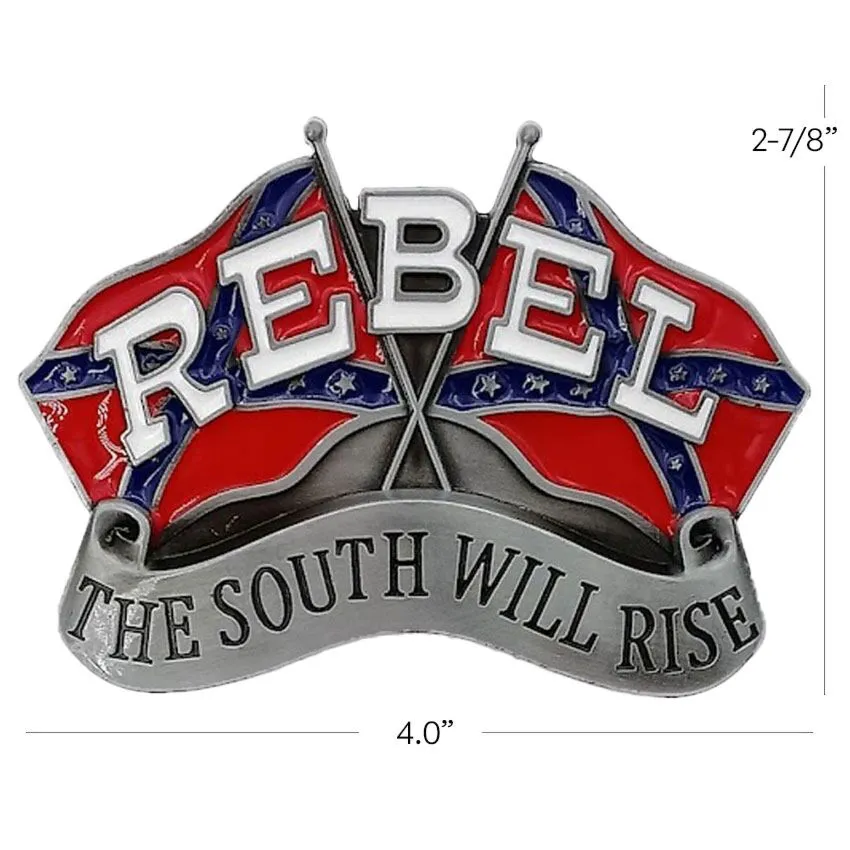 The South Will Rise Again belt buckle THE GREAT AMERICAN BUCKLES LTD. USA -  main image 4