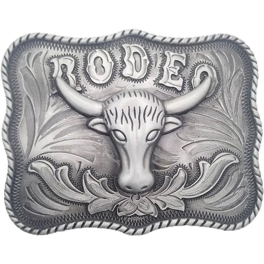 Rodeo Bull Belt Buckle Bulk Discounts Available