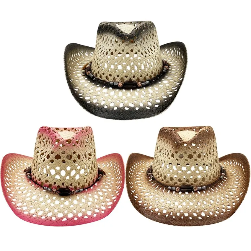 Western straw cowboy hats wholesale clearance