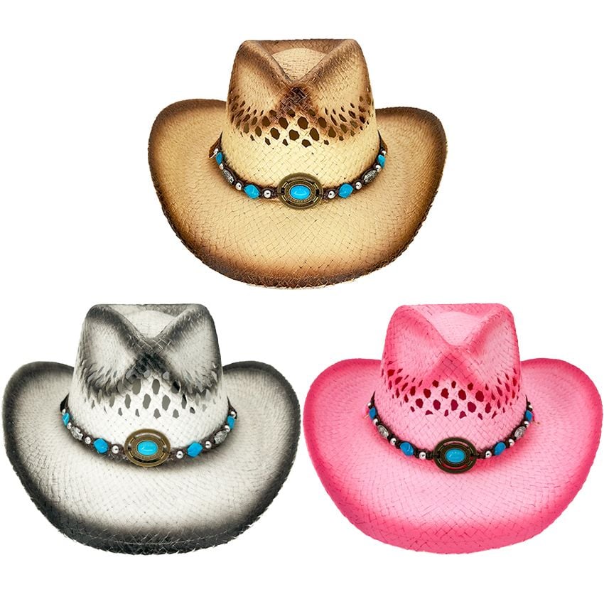 Breathable Raffia Straw Cowboy Hat Wholesale