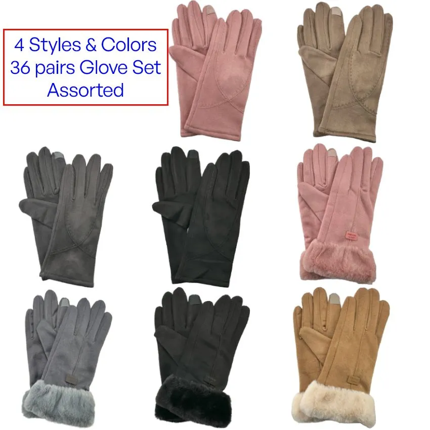 Wholesale Gloves for Women 4 Different Color Ladies Gloves