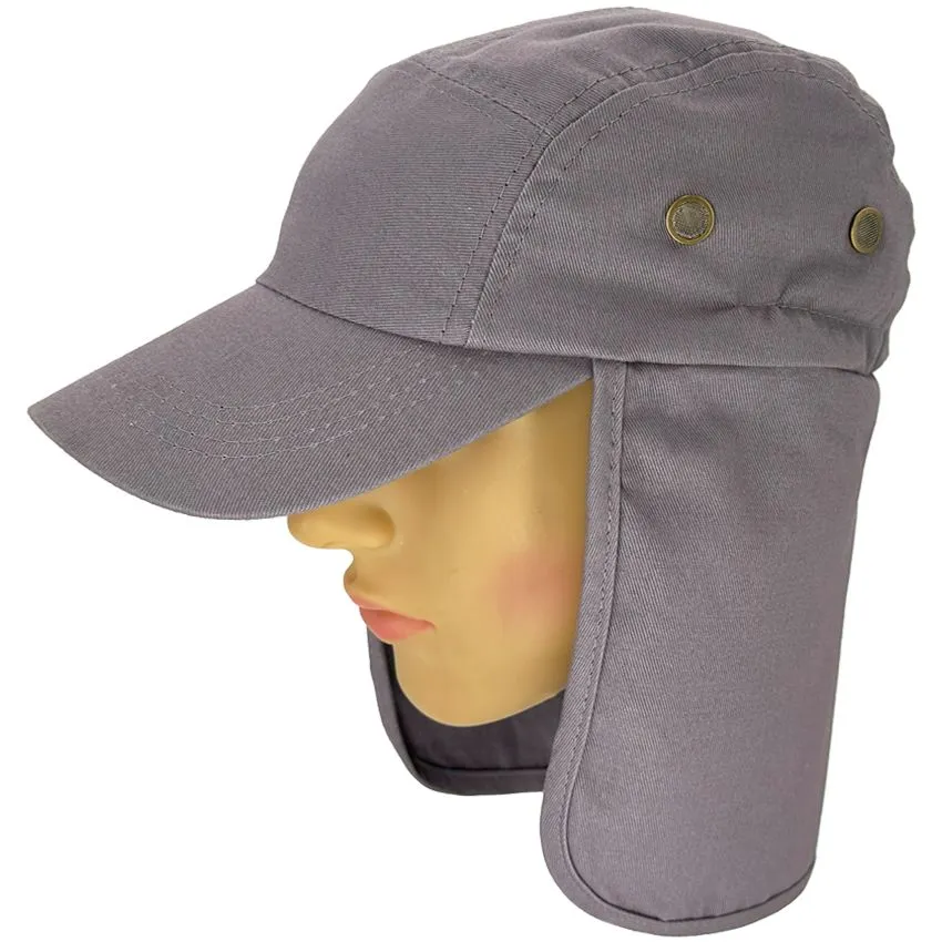 Sun Protection Outdoor Caps with Neck Flap Unisex and Mix Colors