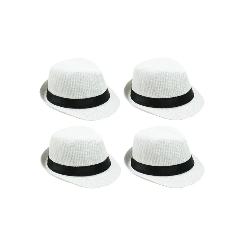 White Paper Straw Sun Visor Cap - Bulk